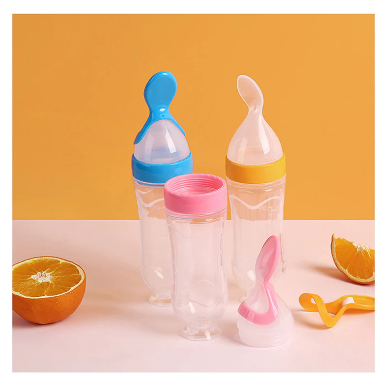 Baby Squeezing Feeding Spoon Bottle - Image 16