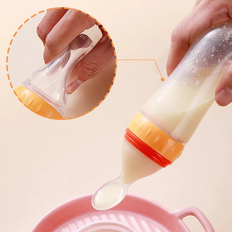 Baby Squeezing Feeding Spoon Bottle - Image 8