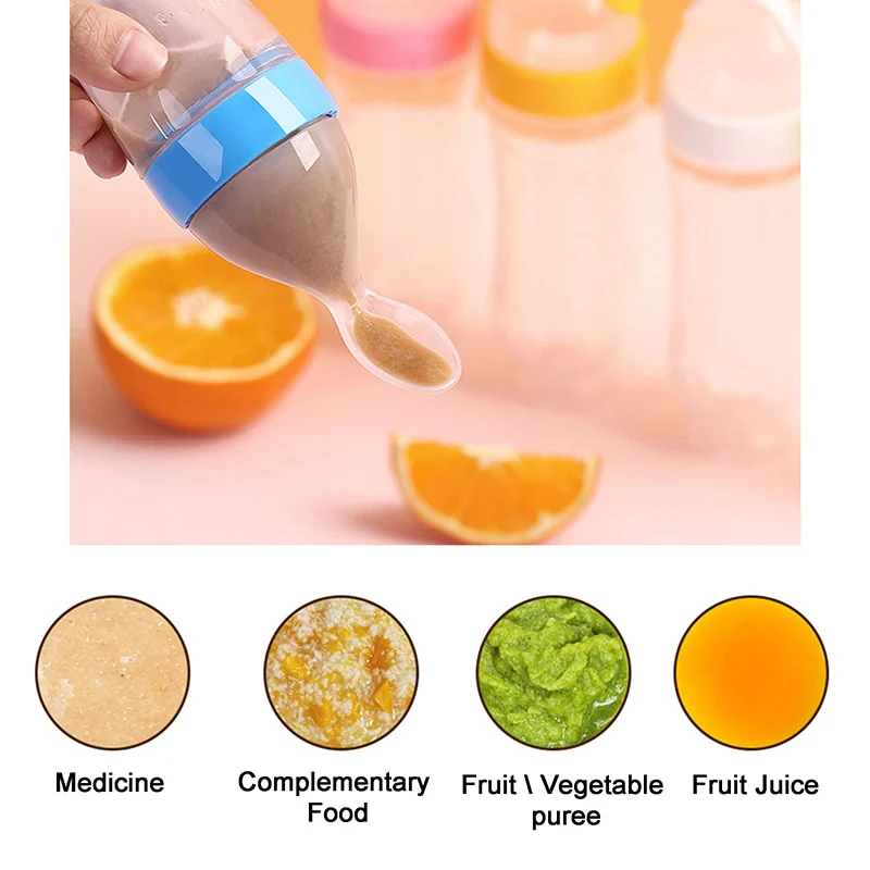 Baby Squeezing Feeding Spoon Bottle - Image 9