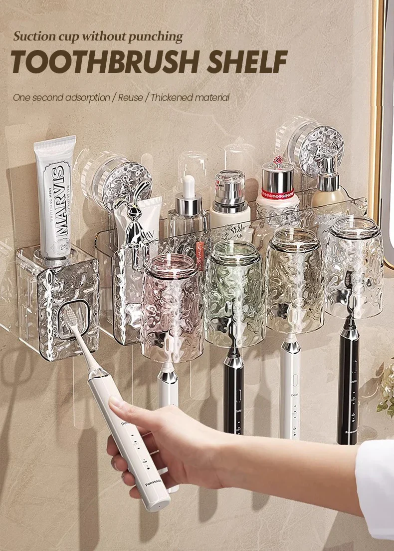 Bathroom Toothbrush Cup Rack - Image 7