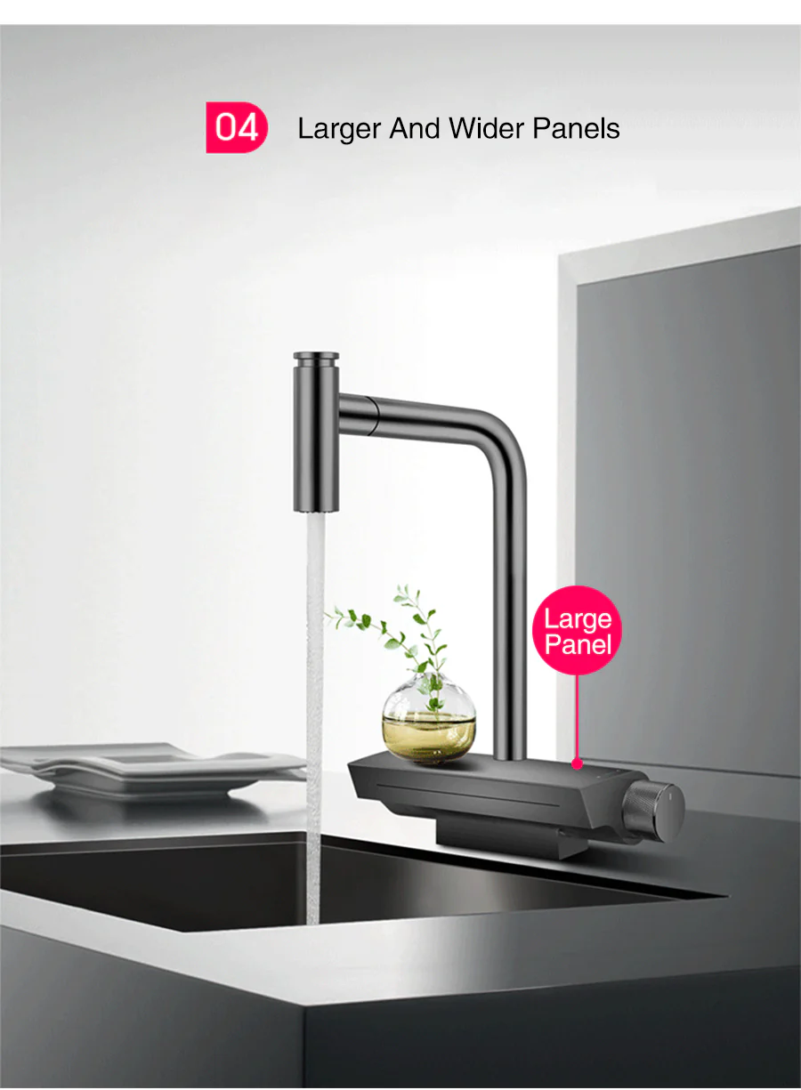Black Brass Waterfall Faucet - Image 13