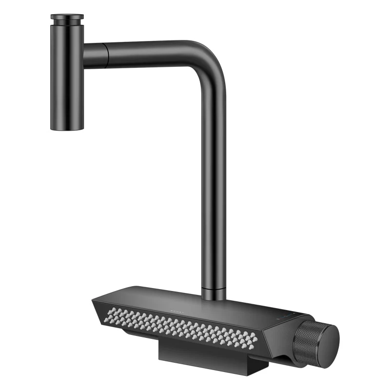 Black Brass Waterfall Faucet - Image 2