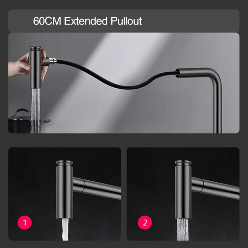 Black Brass Waterfall Faucet - Image 4