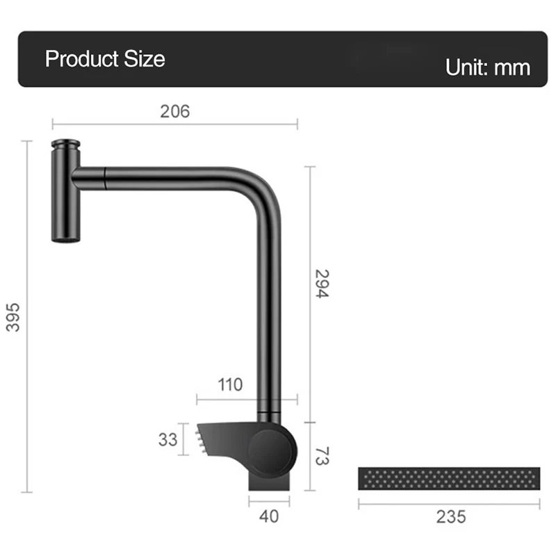 Black Brass Waterfall Faucet - Image 5