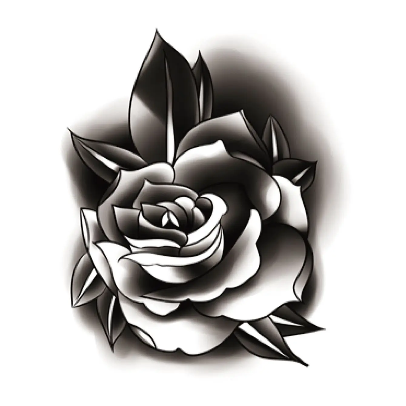 Black Rose Temporary Tattoo - Image 3