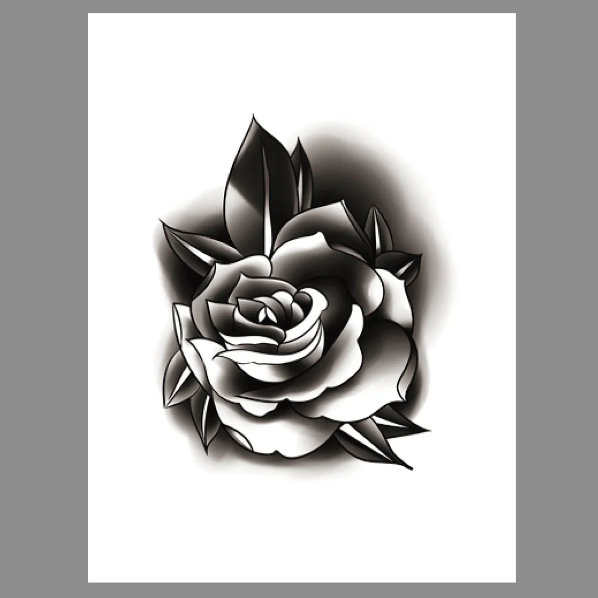Black Rose Temporary Tattoo - Image 4
