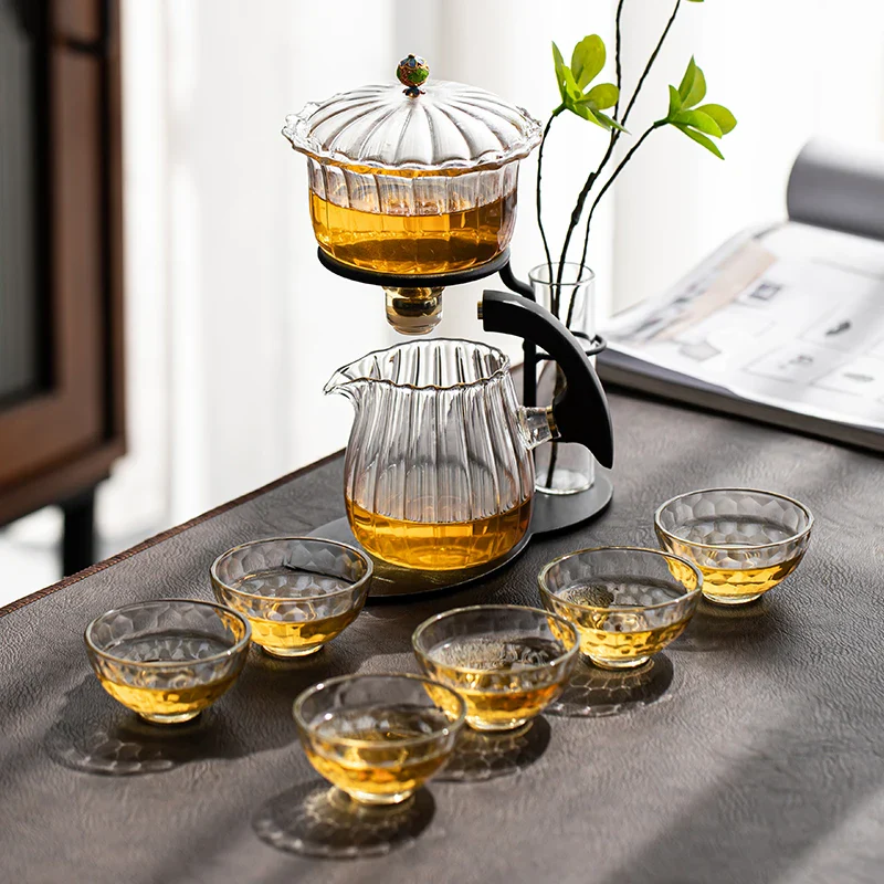 Blooming Brewscape: Creative Glass Teapot Set - Image 2