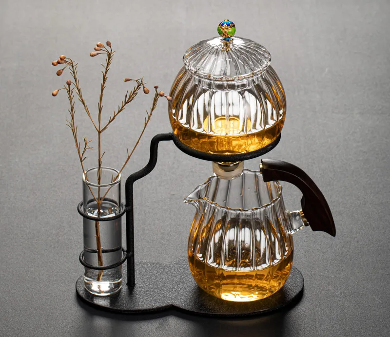 Blooming Brewscape: Creative Glass Teapot Set - Image 6