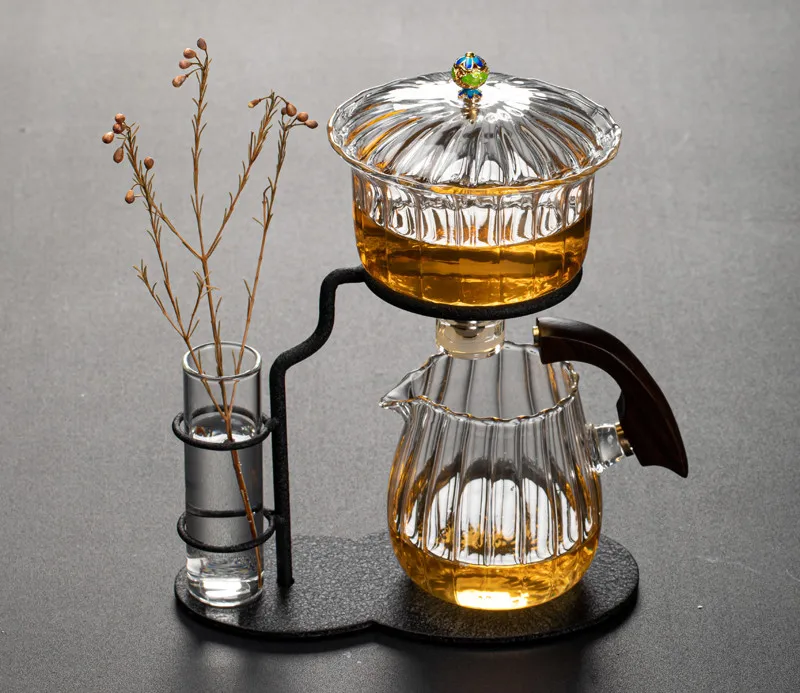 Blooming Brewscape: Creative Glass Teapot Set - Image 7