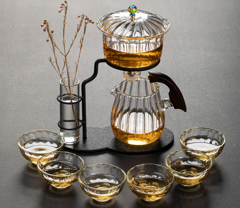 Blooming Brewscape: Creative Glass Teapot Set - Image 9