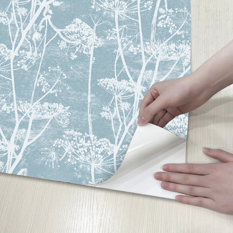 Blue Trees Peel And Stick Wallpaper - Image 3