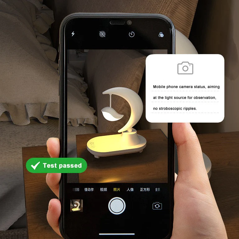 Bluetooth Speaker Phone Wireless Charger LED Bedside Lamp - Image 15