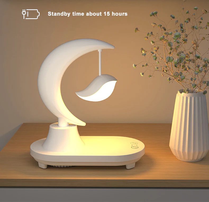 Bluetooth Speaker Phone Wireless Charger LED Bedside Lamp - Image 16