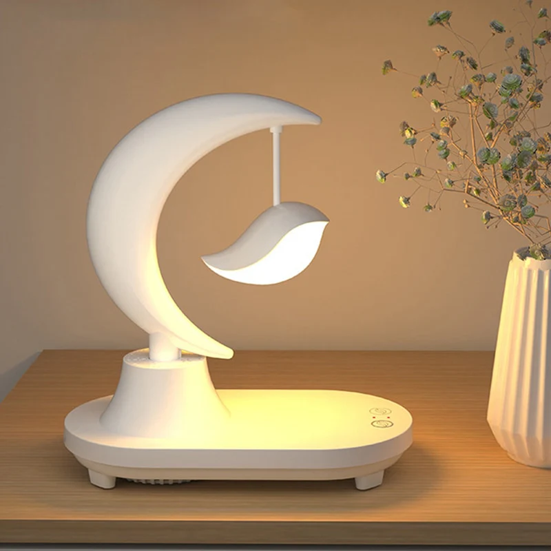 Bluetooth Speaker Phone Wireless Charger LED Bedside Lamp - Image 4