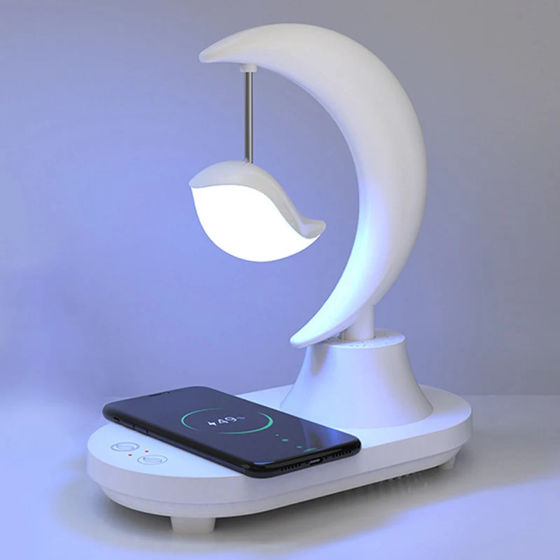 Bluetooth Speaker Phone Wireless Charger LED Bedside Lamp - Image 6