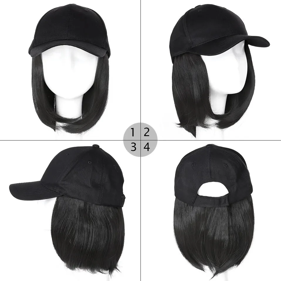 Bob Hair Wig Baseball Cap - Image 3