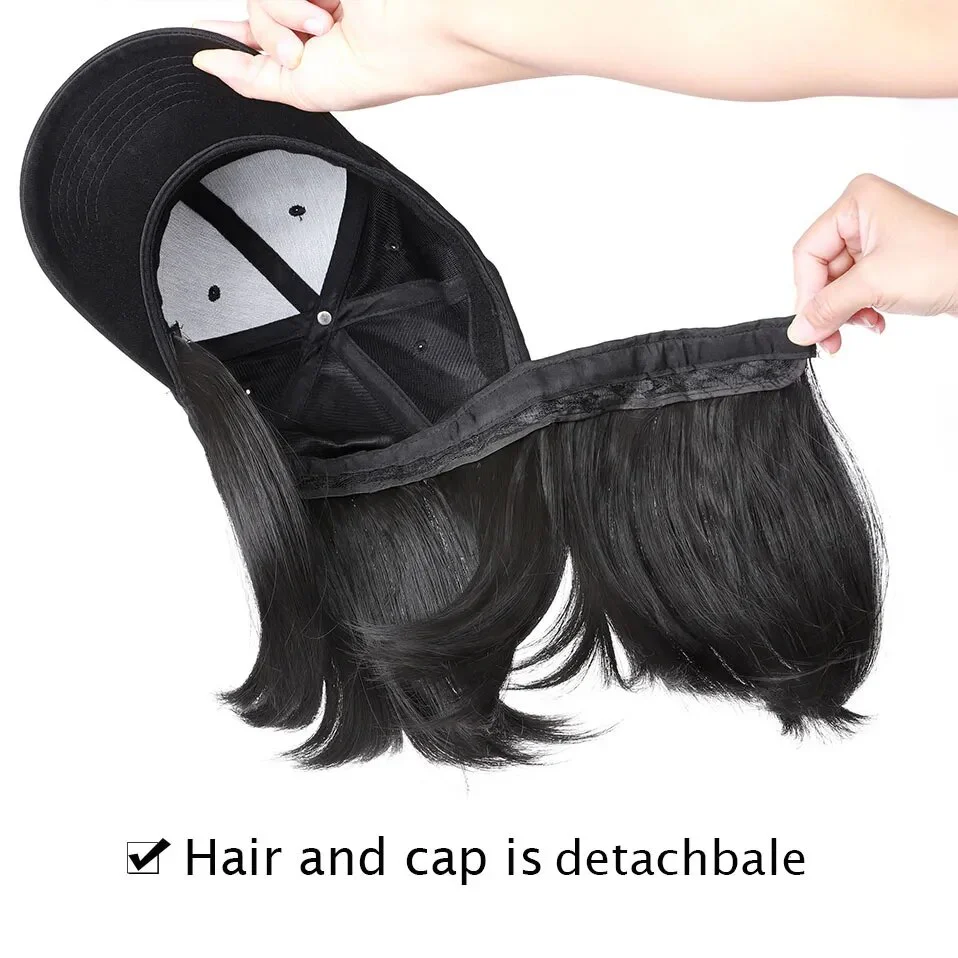 Bob Hair Wig Baseball Cap - Image 4