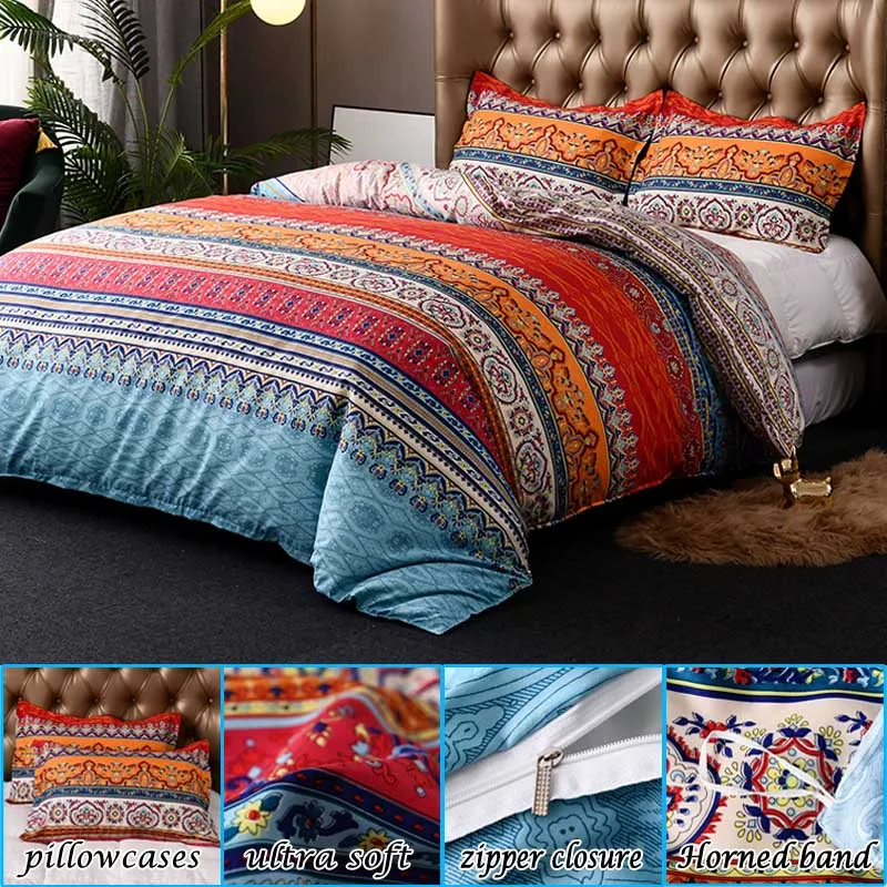 Boho Pattern Duvet Pillow Cover Set - Image 3