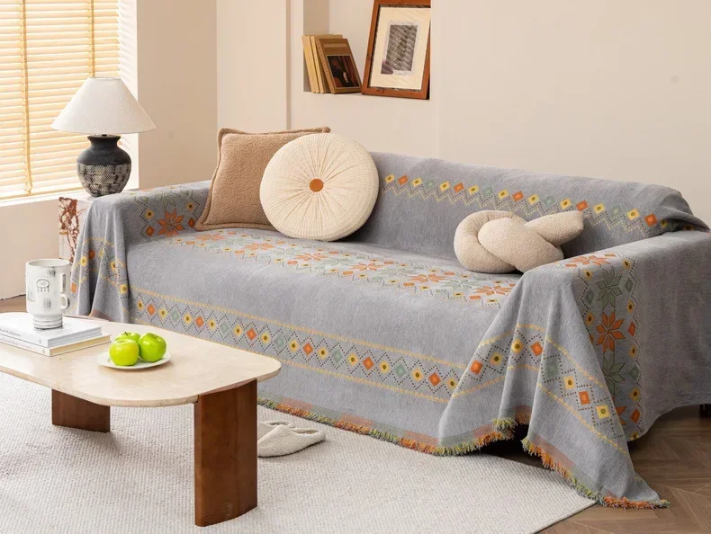 BohoLuxe Tassel Sofa Cover - Image 22