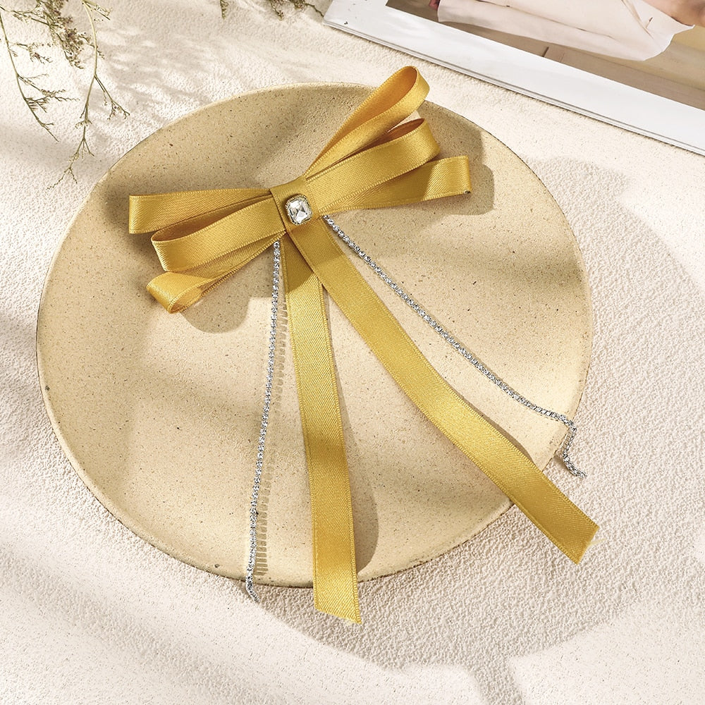 Bow Pearls Chain Barrettes Hairpin - Image 13