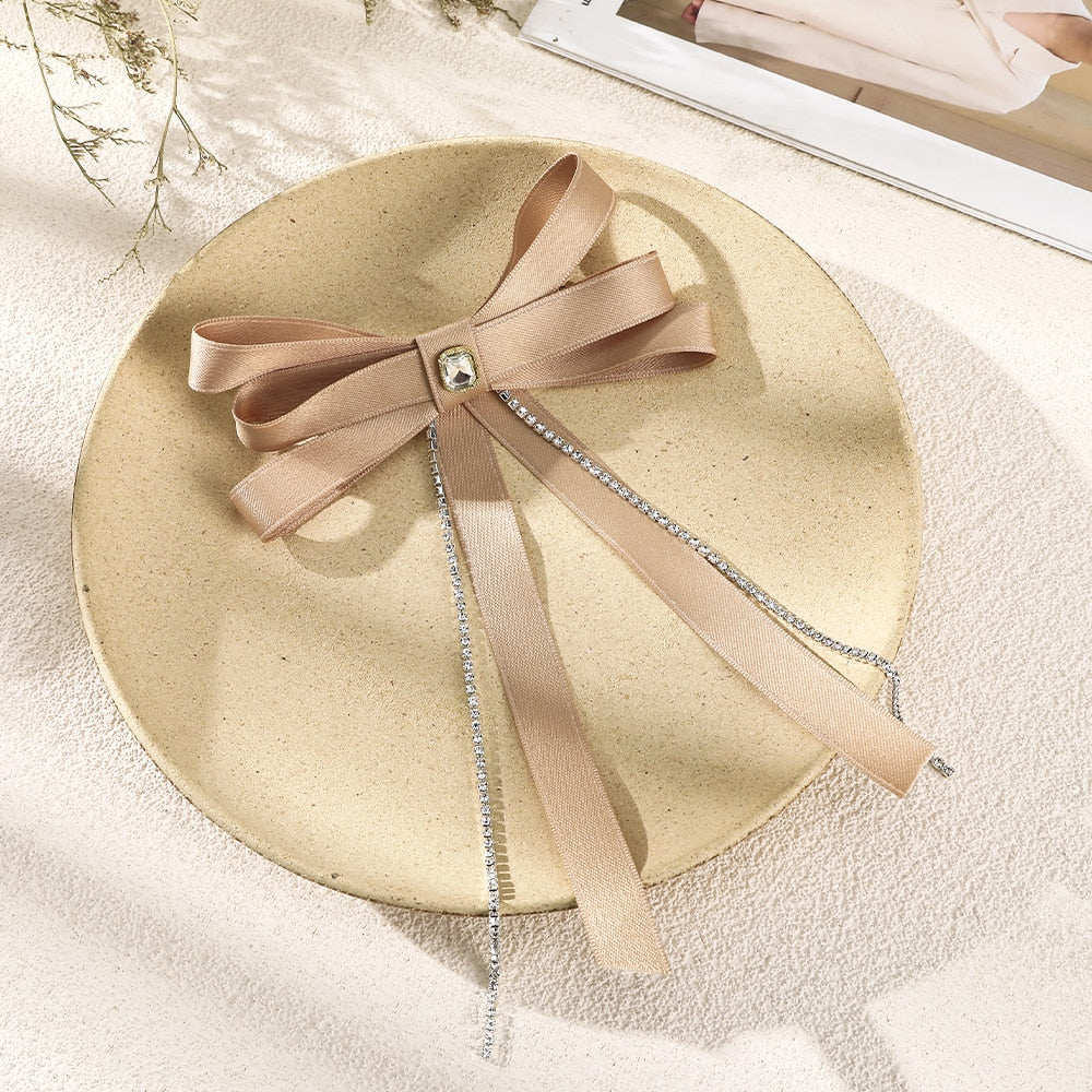 Bow Pearls Chain Barrettes Hairpin - Image 20