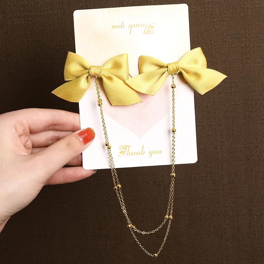Bow Pearls Chain Barrettes Hairpin - Image 23