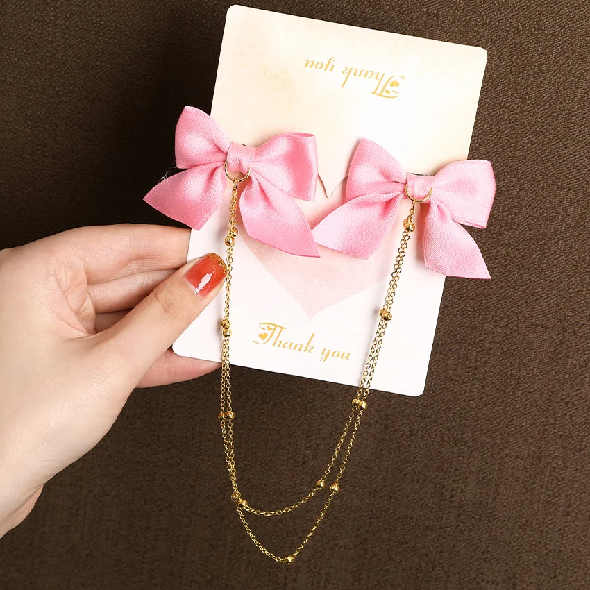Bow Pearls Chain Barrettes Hairpin - Image 7