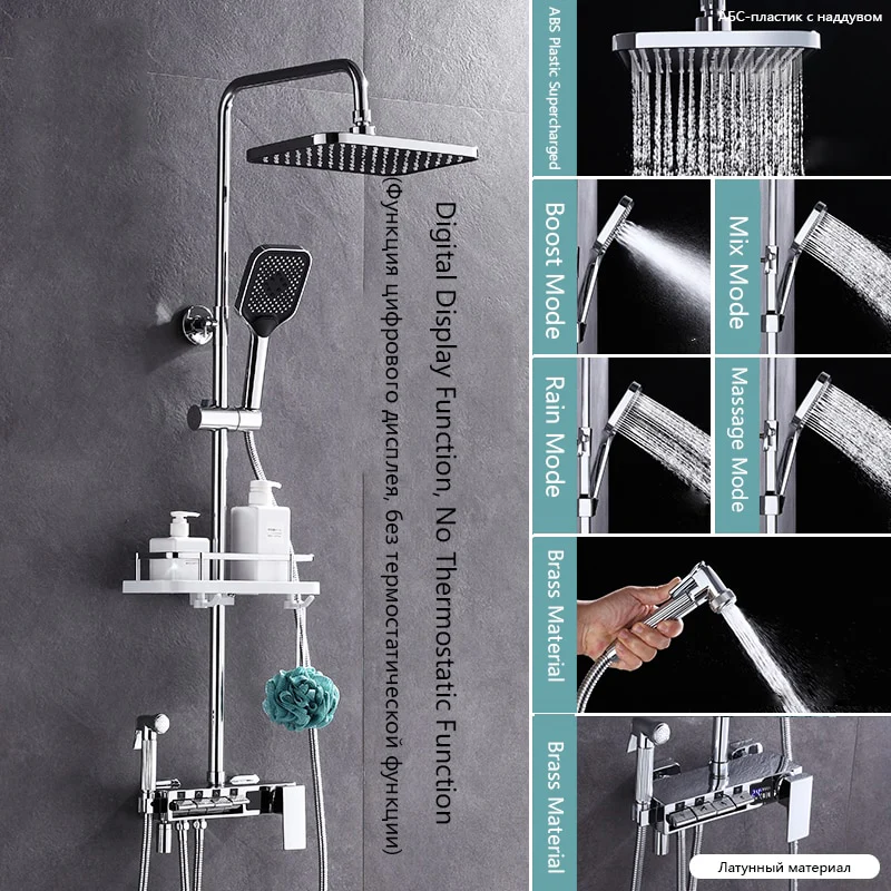 Brass Thermostatic Digital Display Shower - Image 17