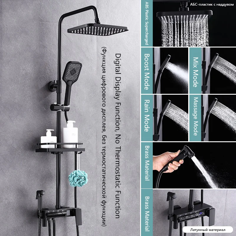 Brass Thermostatic Digital Display Shower - Image 19