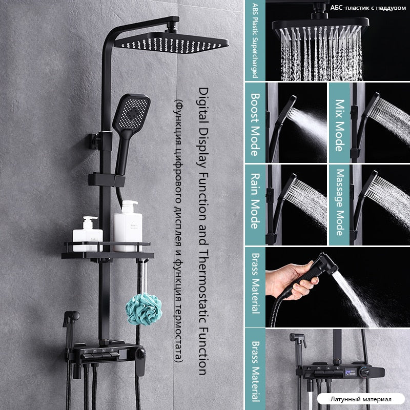 Brass Thermostatic Digital Display Shower - Image 4