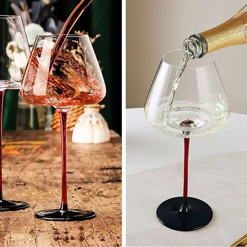 Burgundy Brilliance: 25oz Crystal Champagne Goblet - Image 3