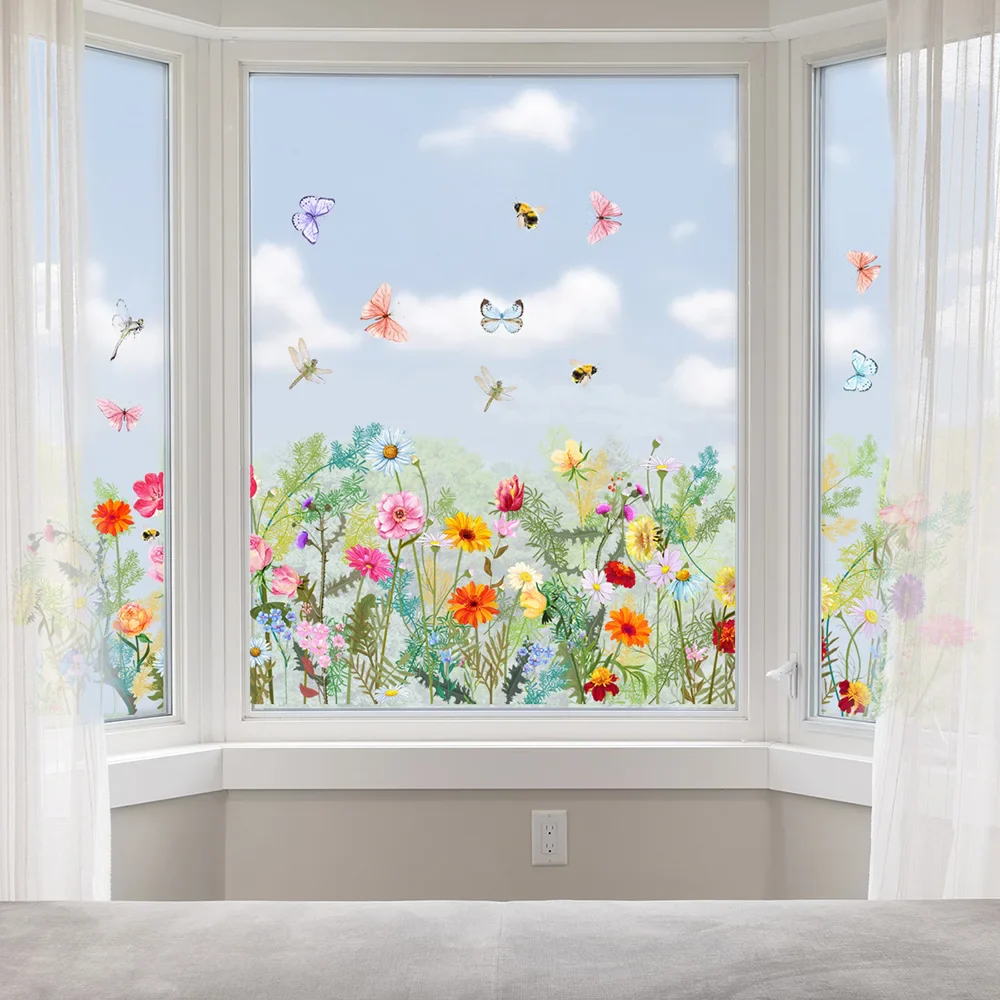 Butterfly Flowers Wall Stickers - Image 2