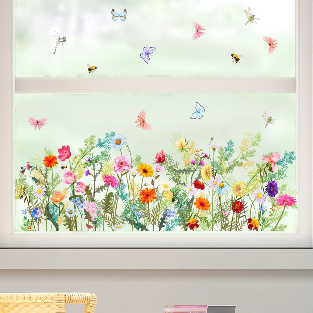 Butterfly Flowers Wall Stickers - Image 6