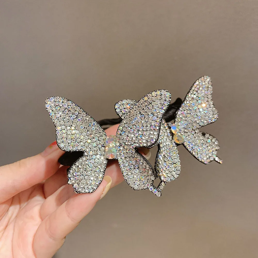 Butterfly Rhinestone Hain Bun Clip - Image 8