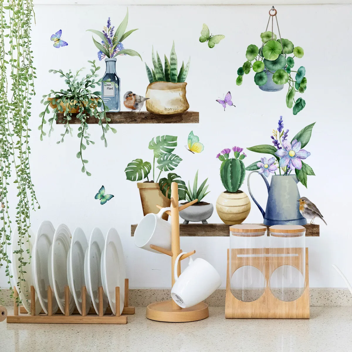 Cactus Potted Plants Wall Stickers - Image 3
