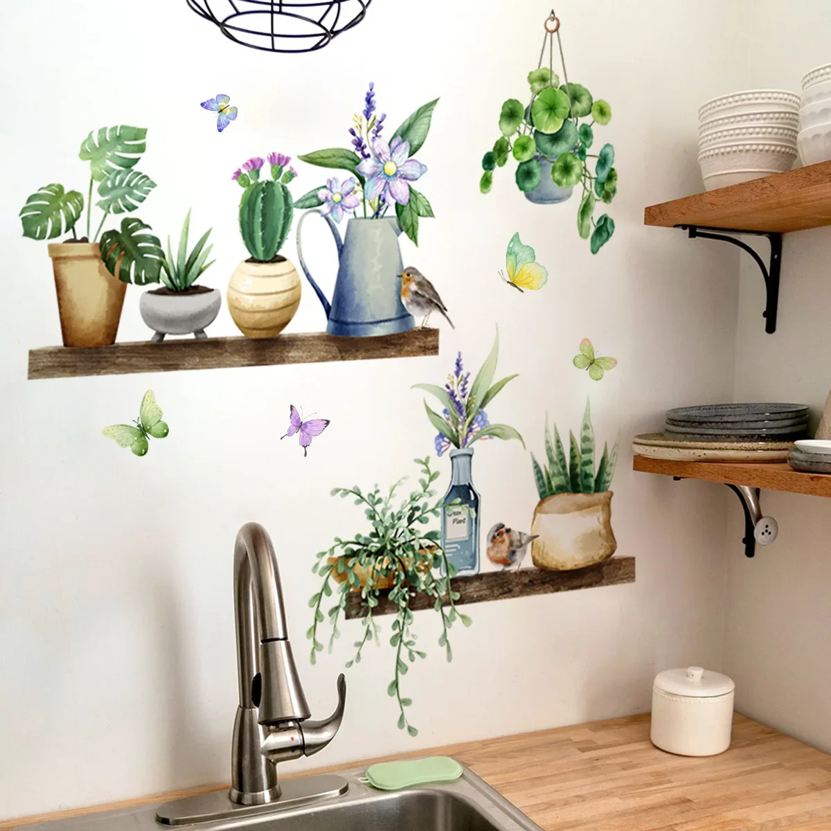 Cactus Potted Plants Wall Stickers - Image 4