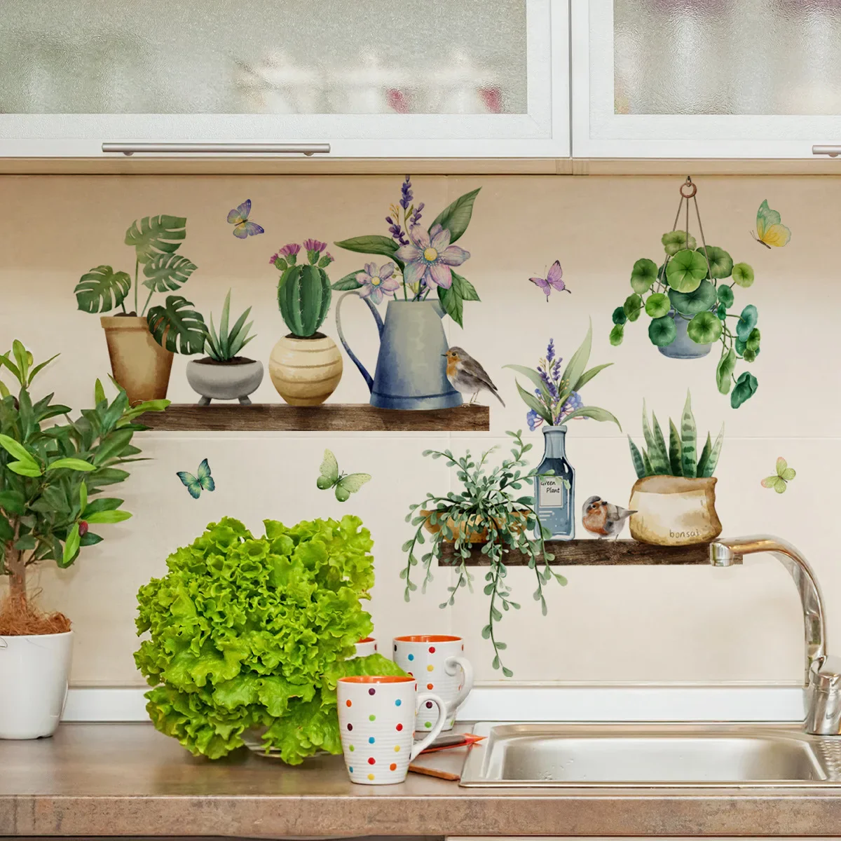 Cactus Potted Plants Wall Stickers - Image 5