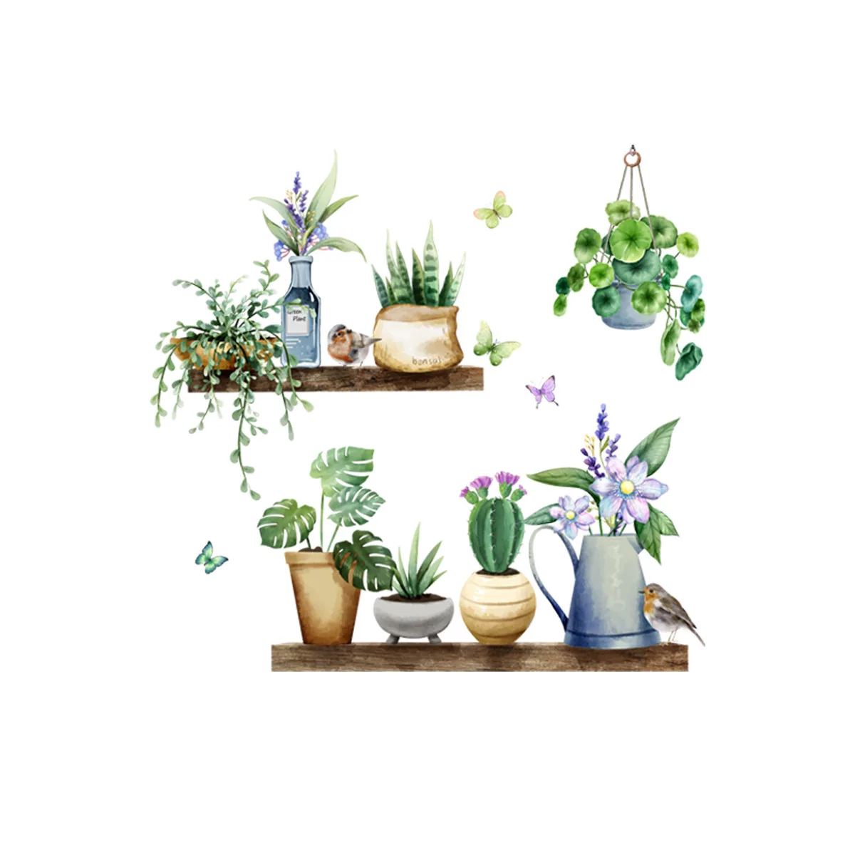 Cactus Potted Plants Wall Stickers - Image 6