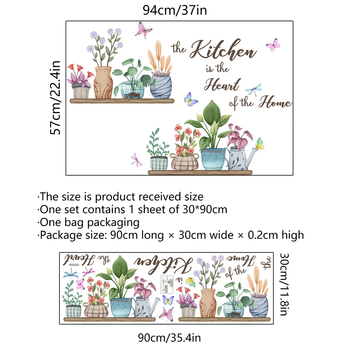 Cactus Potted Plants Wall Stickers - Image 8
