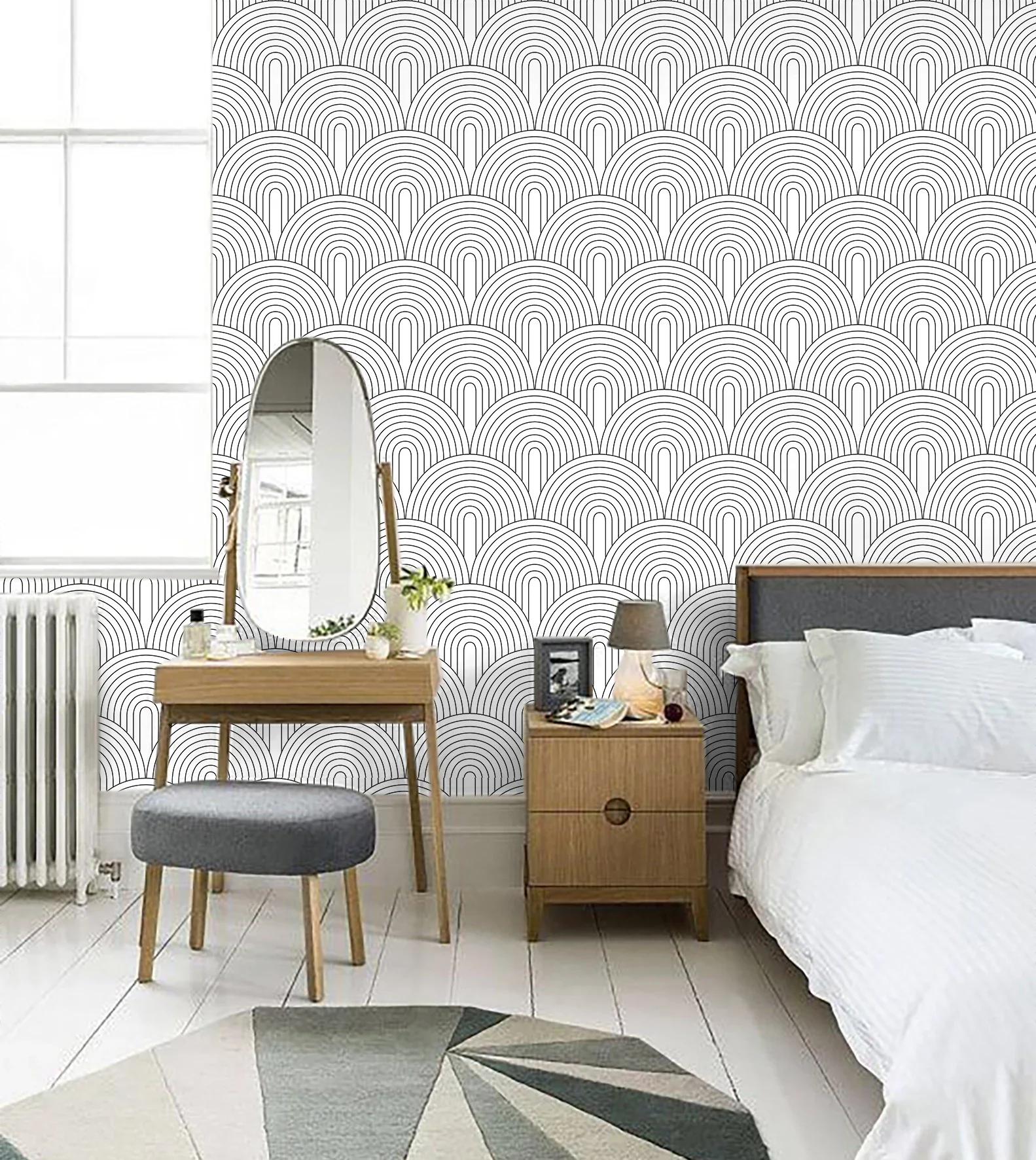 Canvas Rainbow Peel and Stick Wallpaper - Image 3