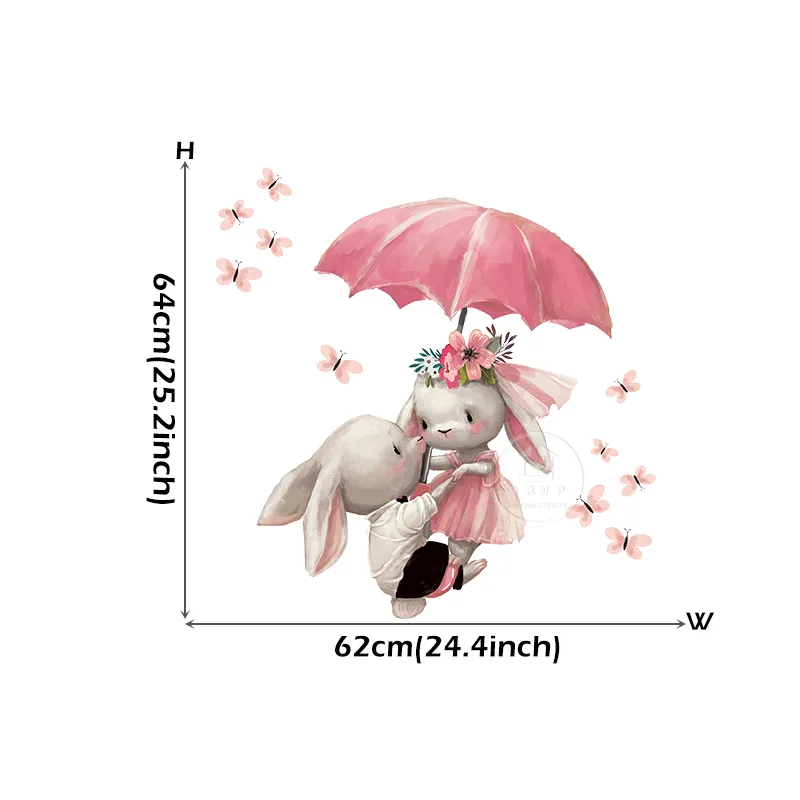 Cartoon Bunny Wall Stickers - Image 2
