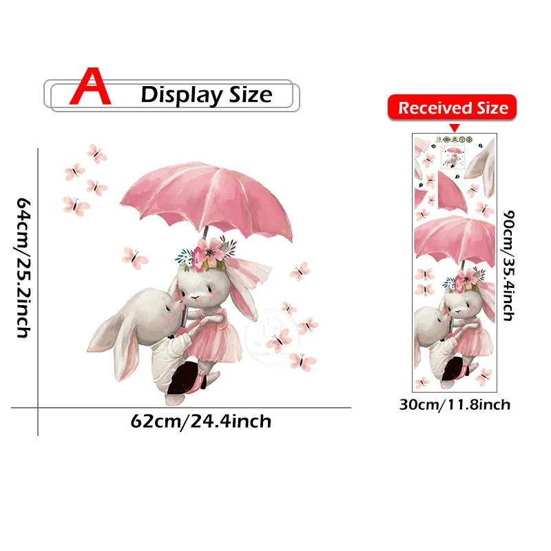 Cartoon Bunny Wall Stickers - Image 3