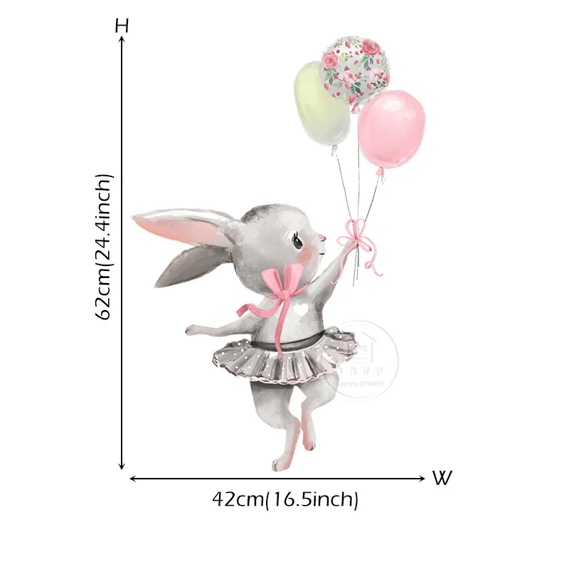 Cartoon Bunny Wall Stickers - Image 8