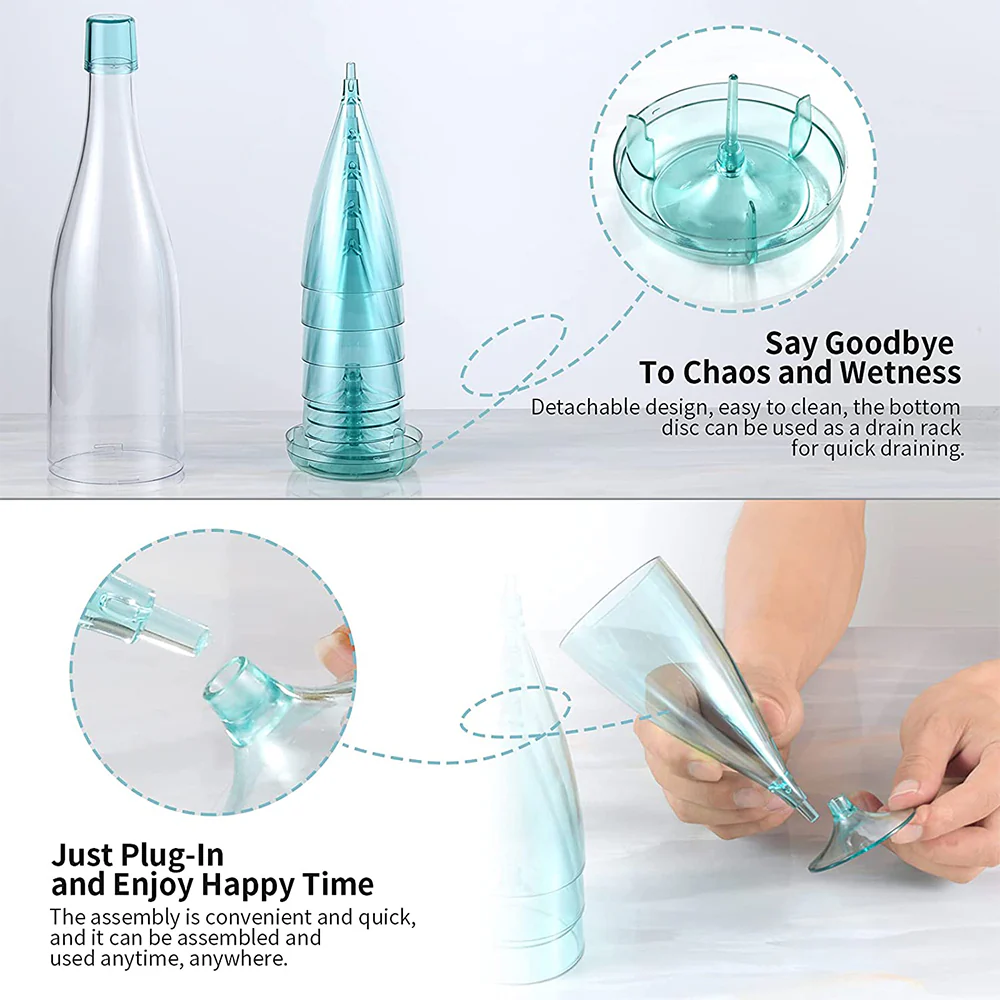 Champagne Glasses Bottle Set - Image 12