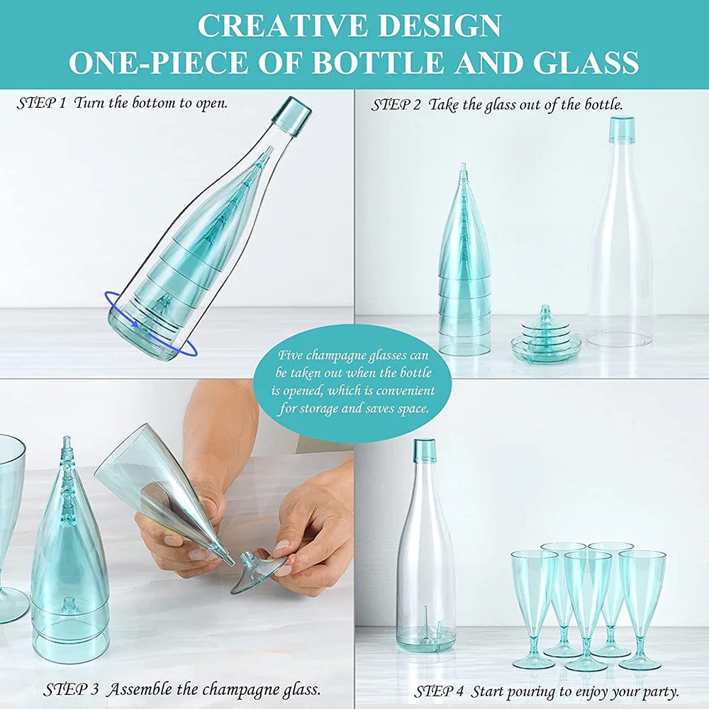 Champagne Glasses Bottle Set - Image 13