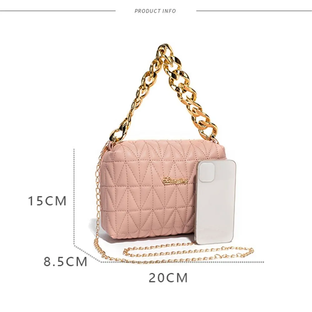 Chic Chain Charisma: PU Leather Crossbody Clutch - Image 6