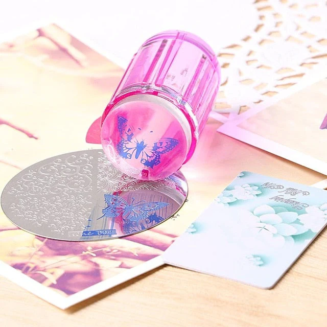 Clear Round Jelly Nail Stamper - Image 2