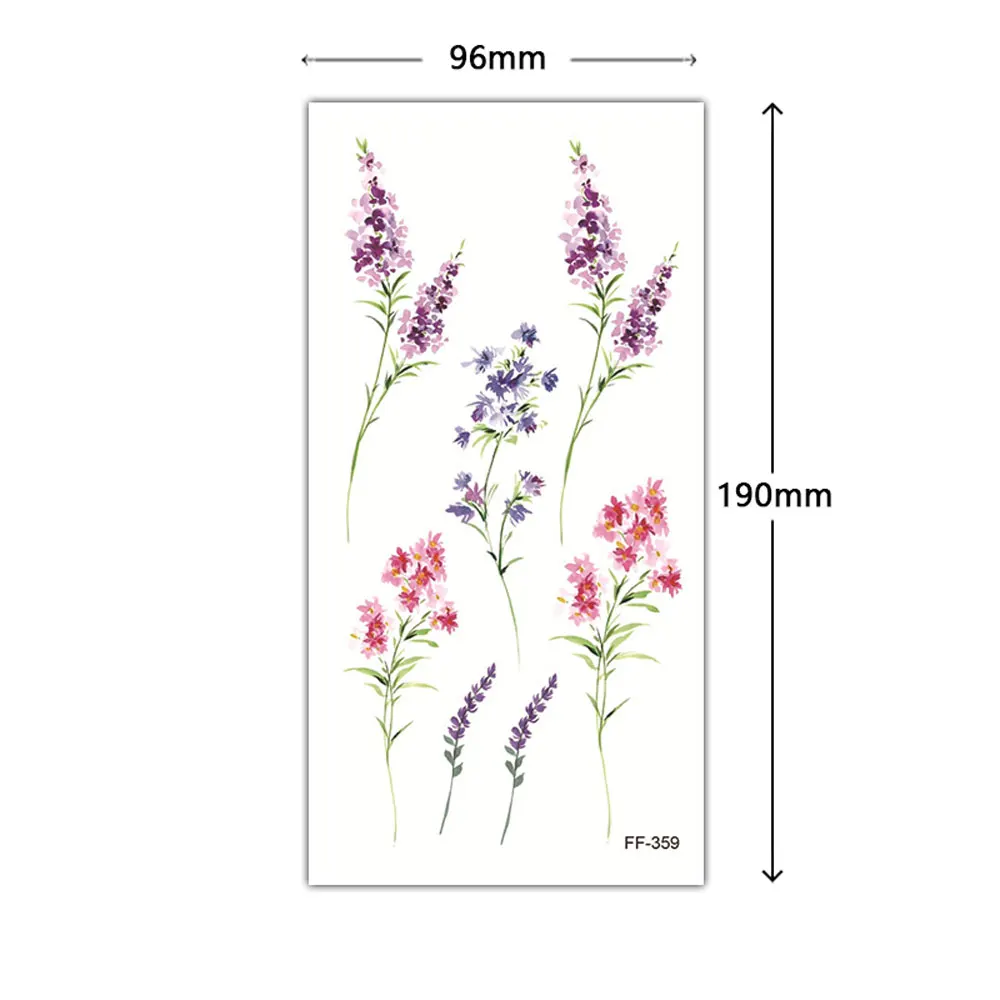 Color Flower Tattoo Sticker - Image 10