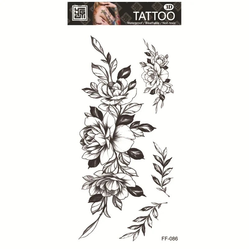 Color Flower Tattoo Sticker - Image 13