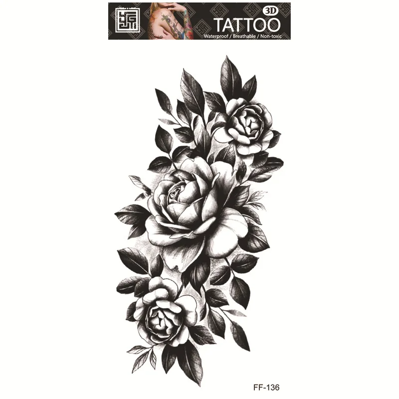 Color Flower Tattoo Sticker - Image 17